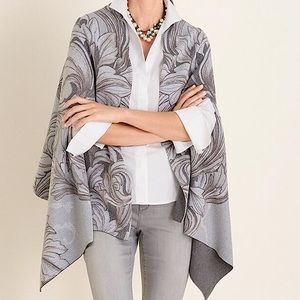 Chico’s Reversible Floral Ruana Wrap
